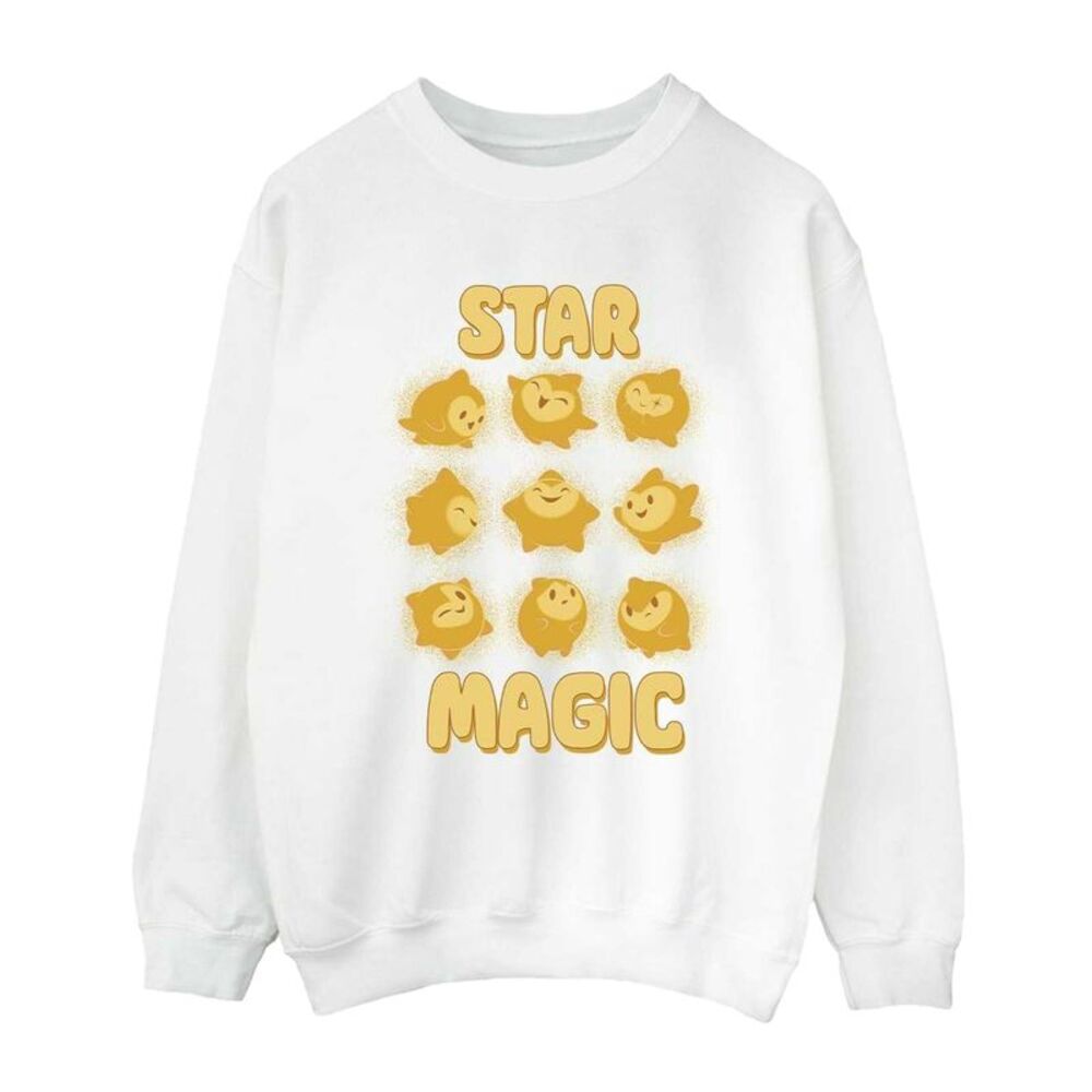 Wish Womens/Ladies Star Magic Tile Sweatshirt / White